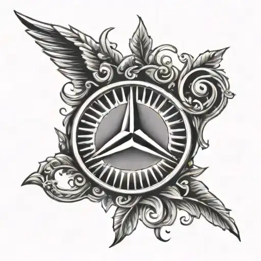 mercedes benz symbol tattoo design idea