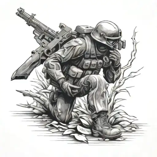 Fallen Soldier tattoo design idea