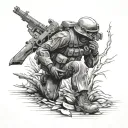 Fallen Soldier tattoo design idea