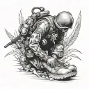 Fallen Soldier tattoo design idea