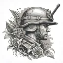 Fallen Soldier tattoo design idea
