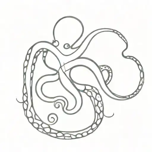Lucia around an octopus wrapped tattoo design idea