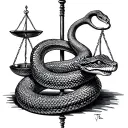 Libra Snake tattoo design idea