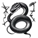 Libra Snake tattoo design idea