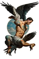 Icarus falling tattoo design idea