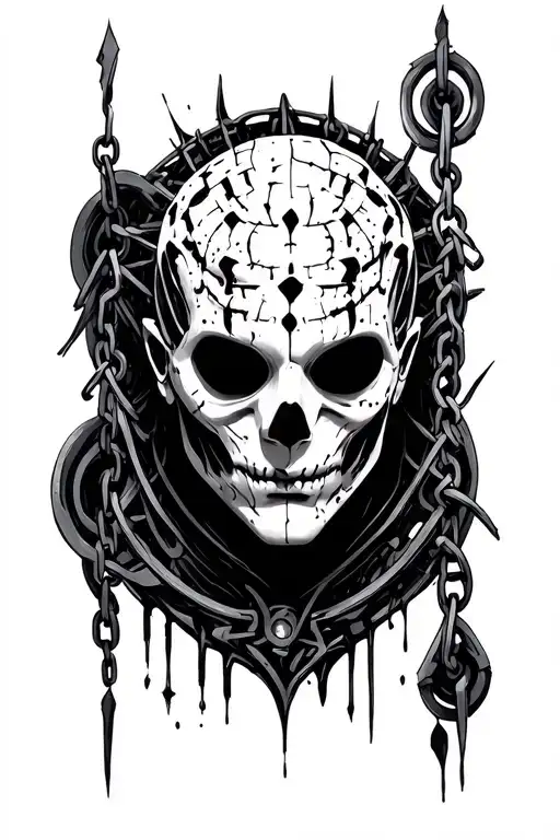tesseract hellraiser blood and chains tattoo design idea