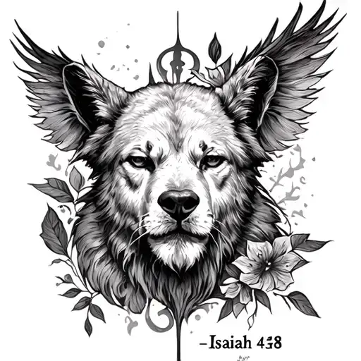 isaiah 43:18 tattoo design idea