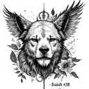 isaiah 43:18 tattoo design idea