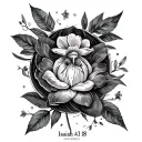 isaiah 43:18 tattoo design idea