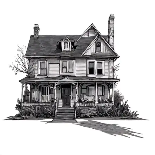 Trap House tattoo design idea