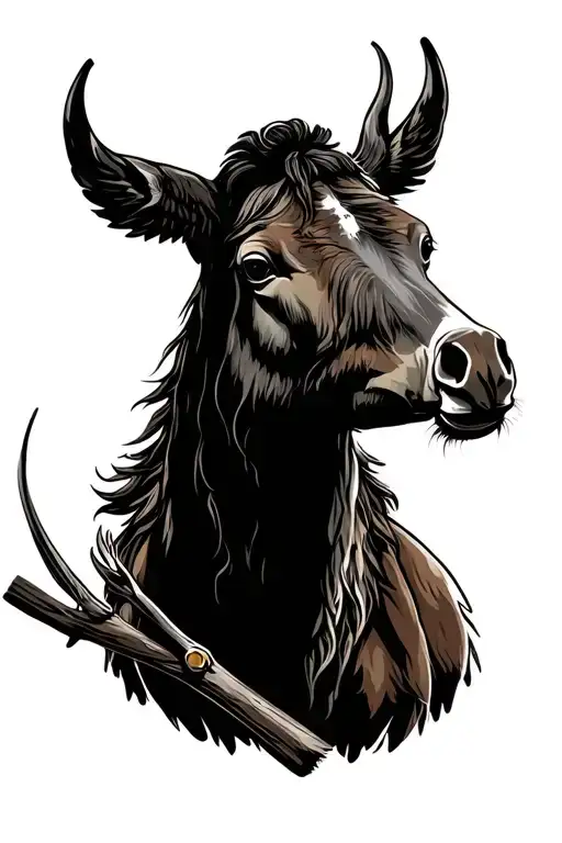 holland hunting scene tattoo design idea