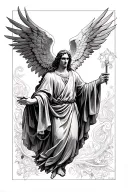 Saint Gabriel tattoo design idea