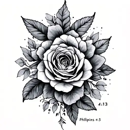 Philippians 4:13 tattoo design idea