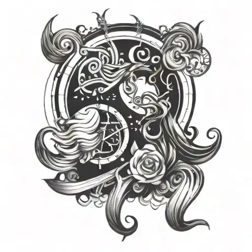 virgo gemini libra Taurus zodiac symbol incorporated tattoo design idea