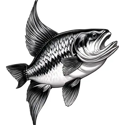 arapaima amazon fish tattoo design idea