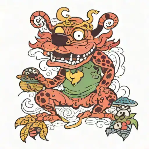 courage the cowardly dog tattoo design idea