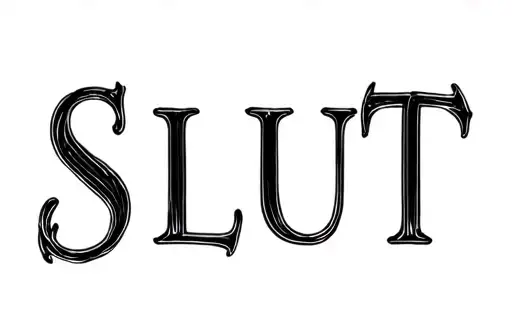 "Slut" tattoo design idea