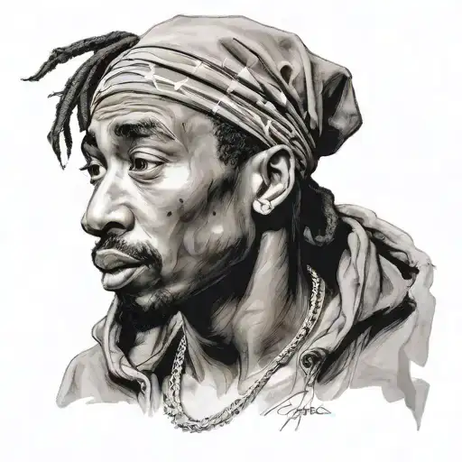 2pac portrait, bob marley tattoo design idea