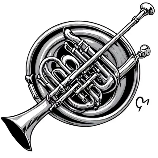 Trombone tattoo design idea