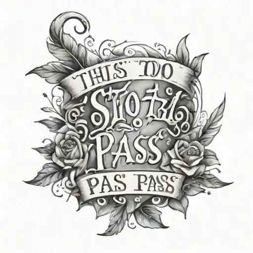 This Too Shall Pass' written tattoo design idea