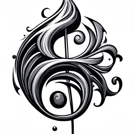 Bass clef tattoo design idea