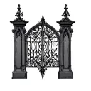 gothic gates tattoo design idea