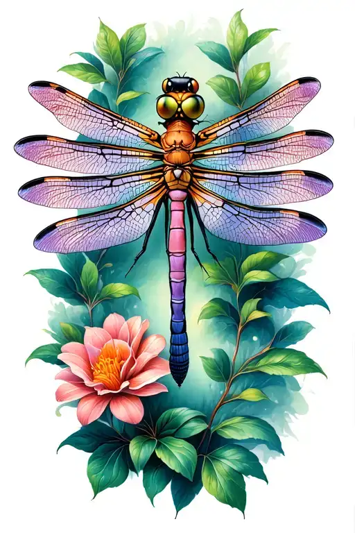 dragonfly cross infiniti tattoo design idea