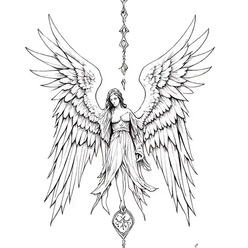 Sigilles of the Angels of Gothic tattoo design idea