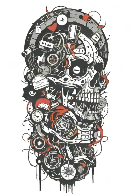 rock 70s rock music tattoo design idea