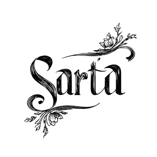 Sarita name tattoo design idea