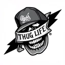 Thug Life tattoo design idea