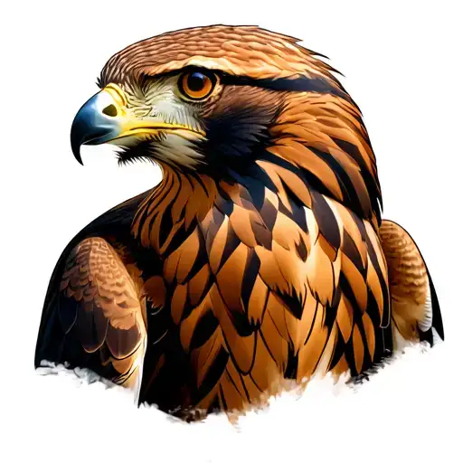 Red Tailed Hawk tattoo design idea