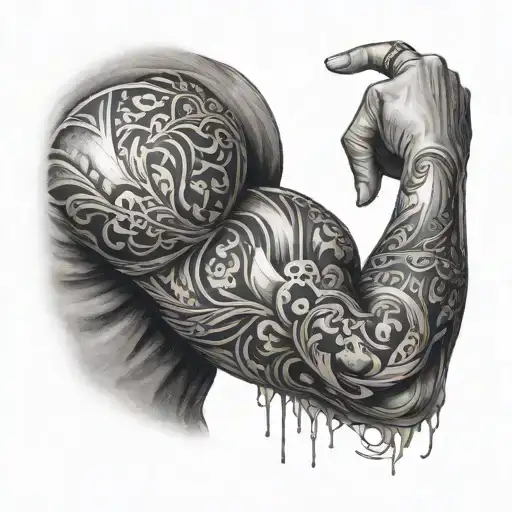 On Triceps tattoo design idea