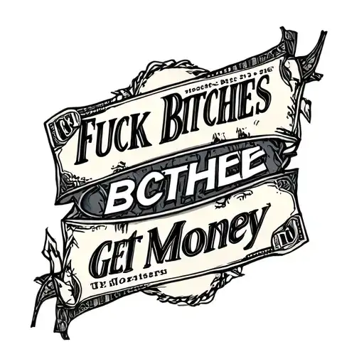 Fuck Bitches Get Money tattoo design idea