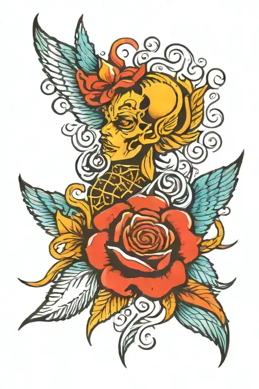 1996 infront tattoo design idea