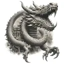 dragon angkor wat tattoo design idea