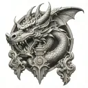 dragon angkor wat tattoo design idea
