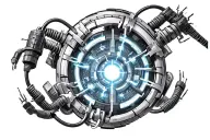 arc reactor with electric cables tattoo design idea