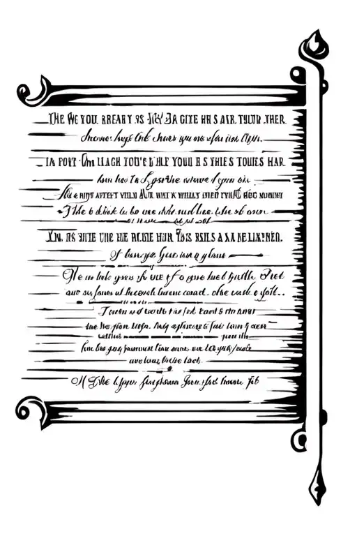 scroll with bible scriptures tattoo design idea