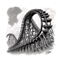 roller coaster tattoo design idea