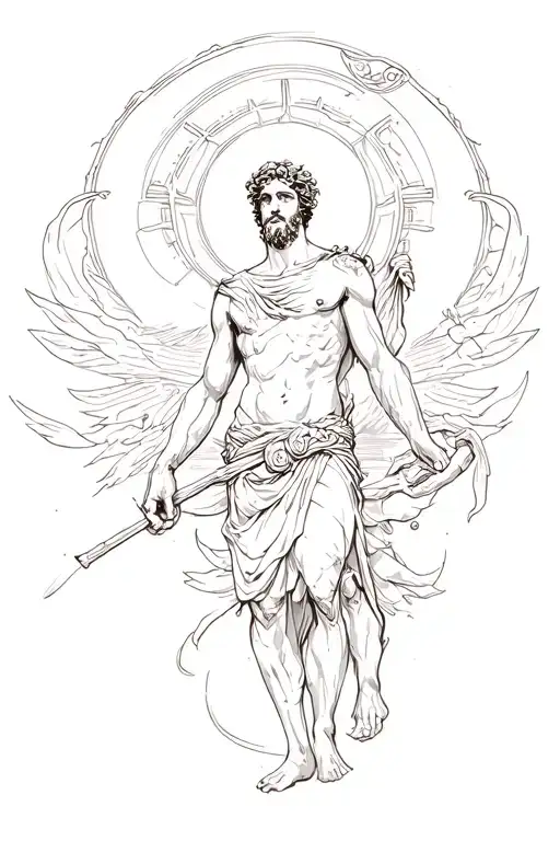 Atlas greek mythology tattoo design idea