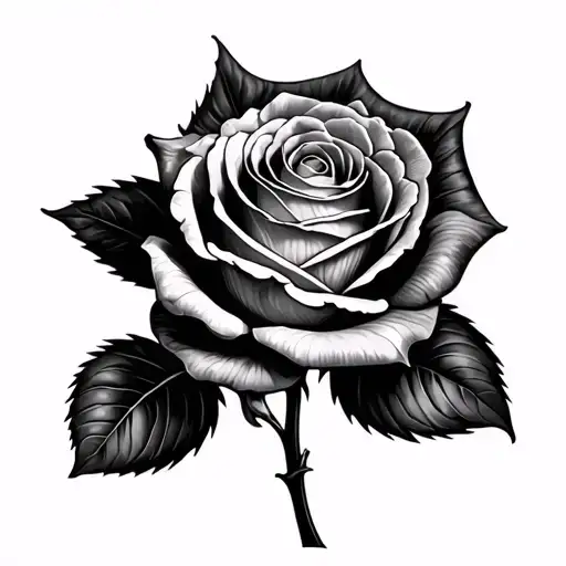 rose that grew from concrete tattoo design idea