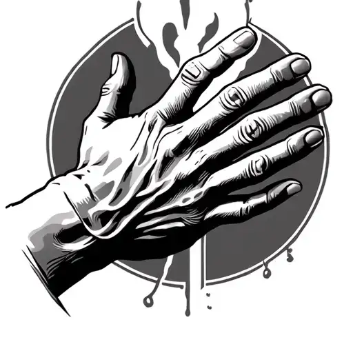 hand adam and god does not forgive tattoo design idea