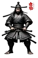 Samurai poses tattoo design idea