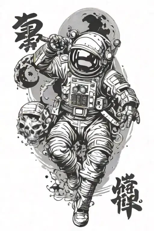 i remember damage spaceman  tattoo design idea