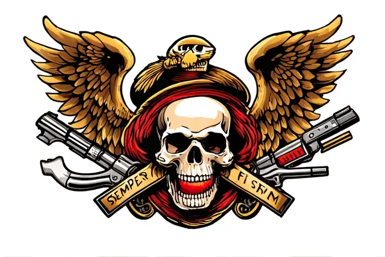 semper fi tattoo design idea