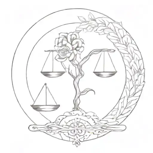 cancer and Libra  tattoo design idea