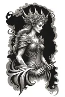 nemesis goddess of divine retribution  tattoo design idea