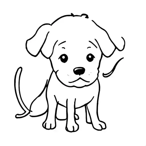 puppy play horny tattoo design idea