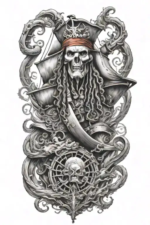 Pirates of the Caribbean, kraken tattoo design idea